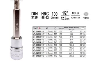 YATO KLUCZ TRZPIENIOWY TORX 1/2" T25x100mm