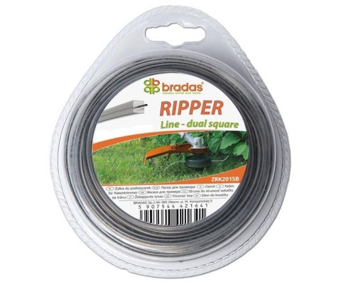 ŻYŁKA TNĄCA RIPPER DUAL 2.0*15m/KWADRAT /BL. ŻYŁKA TNĄCA RIPPER DUAL 2.0*15m/KWADRAT /BL.