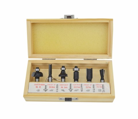 AWTOOLS FREZY DO DREWNA, KOMPLET 6 elem. TRZPIEŃ 8mm AWTOOLS FREZY DO DREWNA, KOMPLET 6 elem. TRZPIEŃ 8mm