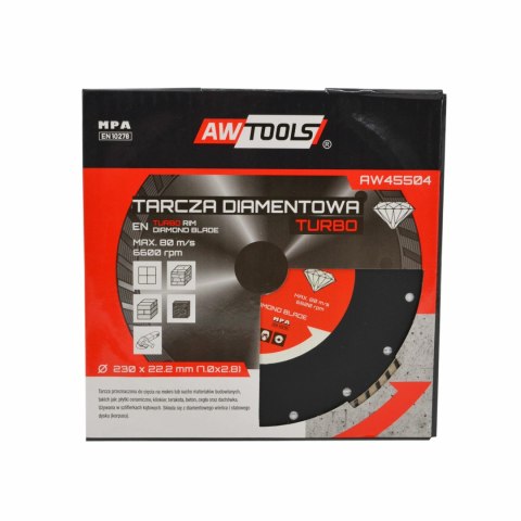 AWTOOLS TARCZA DIAMENTOWA 125x22,2 / TURBO AWTOOLS TARCZA DIAMENTOWA 125x22,2 / TURBO
