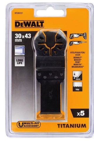 DEWALT BRZESZCZOT MT 30x43mm Z TYTAN. /5szt. METAL
