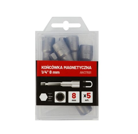 AWTOOLS KOŃCÓWKA MAGNETYCZNA 1/4" 8mm AWTOOLS KOŃCÓWKA MAGNETYCZNA 1/4" 8mm