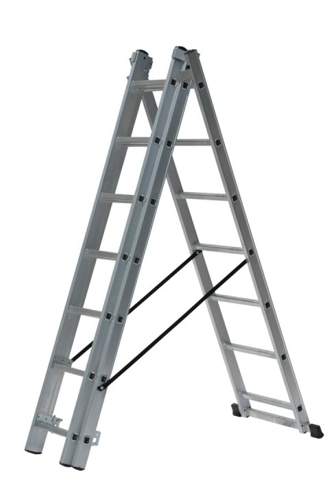 AWTOOLS DRABINA ALUMINIOWA 3x8 STOPNI 150KG ADAPATACJA NA SCHODY AWTOOLS DRABINA ALUMINIOWA 3x8 STOPNI 150KG ADAPATACJA NA SCHODY