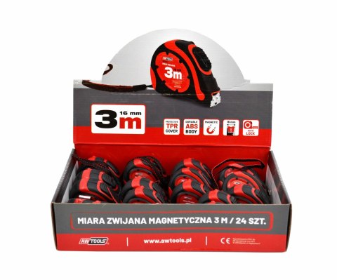AWTOOLS MIARA ZWIJANA MAGNETYCZNA 10m/ 25mm AWTOOLS MIARA ZWIJANA MAGNETYCZNA 10m/ 25mm