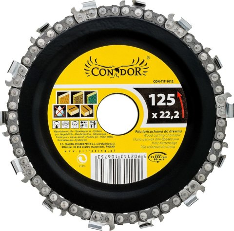 TARCZA ŁAŃCUCHOWA DO DREWNA 125mm TARCZA ŁAŃCUCHOWA DO DREWNA 125mm