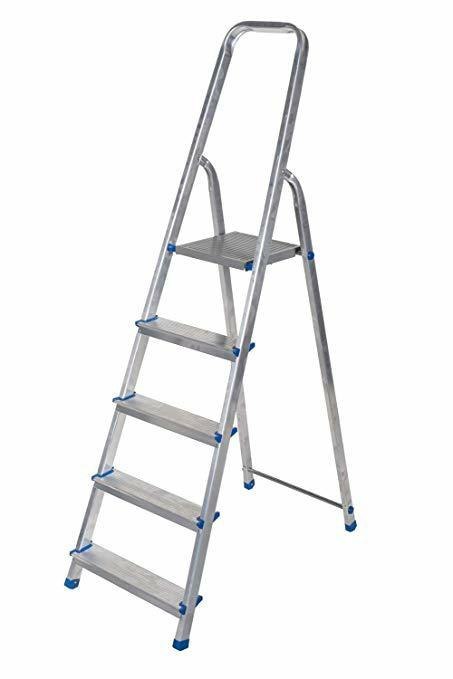 AWTOOLS DRABINA ALUMINIOWA 150kg 5 STOPNI WOLNOSTOJĄCA AWTOOLS DRABINA ALUMINIOWA 150kg 5 STOPNI WOLNOSTOJĄCA