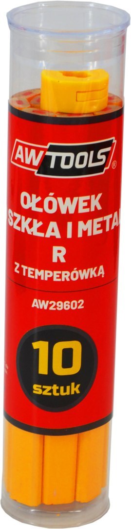 AWTOOLS OŁÓWEK DO SZKŁA I METALU R ŻÓŁTY 10 SZTUK AWTOOLS OŁÓWEK DO SZKŁA I METALU R ŻÓŁTY 10 SZTUK