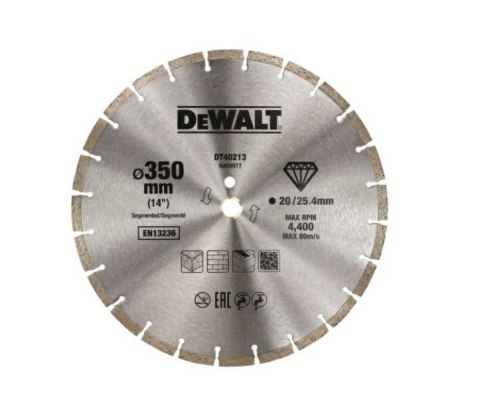 DEWALT TARCZA DIAMENTOWA 350x25,4mm SEGMENTOWA DEWALT TARCZA DIAMENTOWA 350x25,4mm SEGMENTOWA