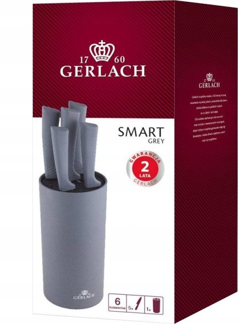 GERLACH.ZESTAW NOŻY W BLOKU 5szt. SMART %%% GERLACH.ZESTAW NOŻY W BLOKU 5szt. SMART %%%