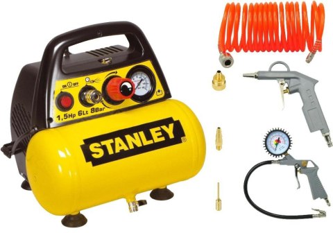 STANLEY KOMPRESOR BEZOLEJOWY 6L + ZESTAW PNEUMATYCZNY STANLEY KOMPRESOR BEZOLEJOWY 6L + ZESTAW PNEUMATYCZNY