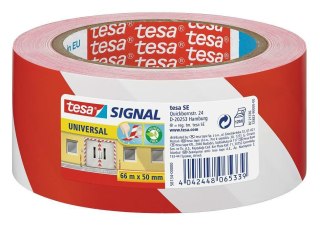 TESA TAŚMA SIGNAL BIAŁO-CZERWONA 66m 50mm