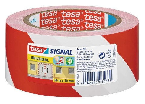 TESA TAŚMA SIGNAL BIAŁO-CZERWONA 66m 50mm TESA TAŚMA SIGNAL BIAŁO-CZERWONA 66m 50mm