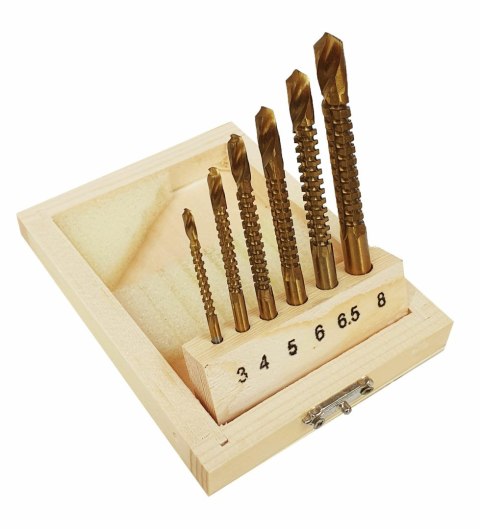 ZESTAW WIERTEŁ FREZUJĄCYCH 3-8mm 6szt./SILVER ZESTAW WIERTEŁ FREZUJĄCYCH 3-8mm 6szt./SILVER