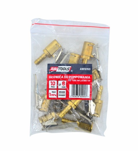 AWTOOLS GŁOWICA DO POMPKI 8mm / MOSIĄDZ 10 SZT. AWTOOLS GŁOWICA DO POMPKI 8mm / MOSIĄDZ 10 SZT.