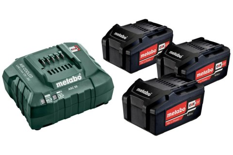 METABO ZESTAW AKUMULATORÓW 3x4.0Ah +ŁADOWARKA ASC 55 METABO ZESTAW AKUMULATORÓW 3x4.0Ah +ŁADOWARKA ASC 55