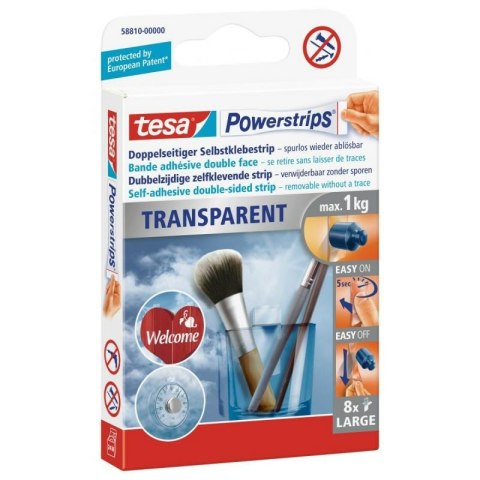 TESA PLASTRY POWERSTRIPS DECO 8szt. 1kg PRZEZROCZYSTE TESA PLASTRY POWERSTRIPS DECO 8szt. 1kg PRZEZROCZYSTE
