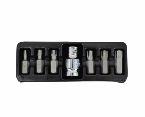 AWTOOLS KOŃCÓWKI TORX 7elem. T25 - T55 + ADAPTER, Z OTWOREM BL AWTOOLS KOŃCÓWKI TORX 7elem. T25 - T55 + ADAPTER, Z OTWOREM BL