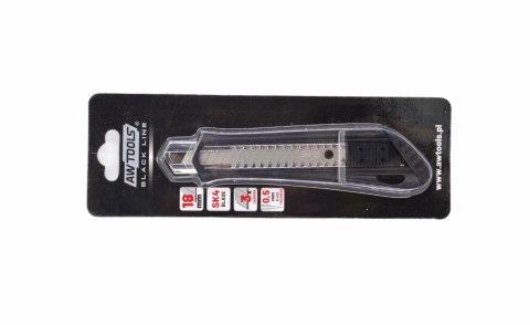 AWTOOLS NOŻYK DO TAPET ABS 18mm 14-SEG. SK4 BLACK LINE AWTOOLS NOŻYK DO TAPET ABS 18mm 14-SEG. SK4 BLACK LINE