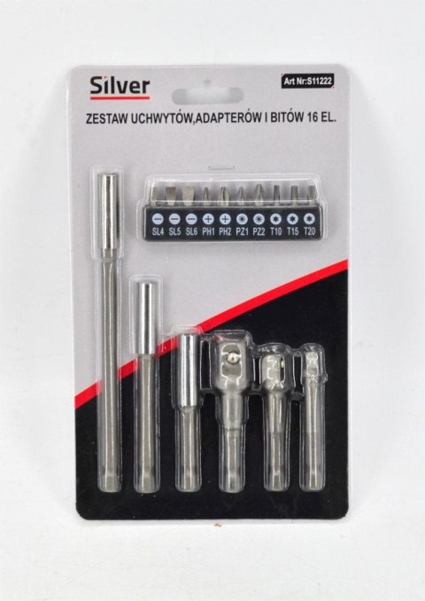 ADAPTER HEX DO NASADEK Z ZESTAWEM BITÓW /16el. ADAPTER HEX DO NASADEK Z ZESTAWEM BITÓW /16el.