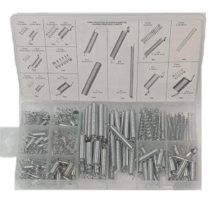 SPRĘŻYNKI 200szt. MIX /SILVER