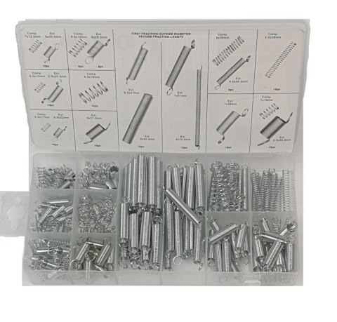 SPRĘŻYNKI 200szt. MIX /SILVER SPRĘŻYNKI 200szt. MIX /SILVER