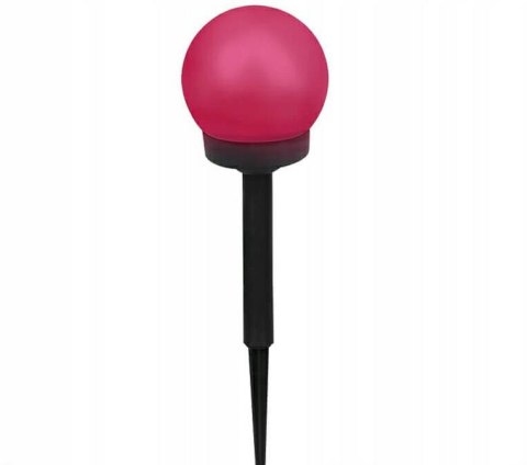 VOLTENO LAMPKA SOLARNA PLASTIK KULA 10cm CZERWONA VOLTENO LAMPKA SOLARNA PLASTIK KULA 10cm CZERWONA