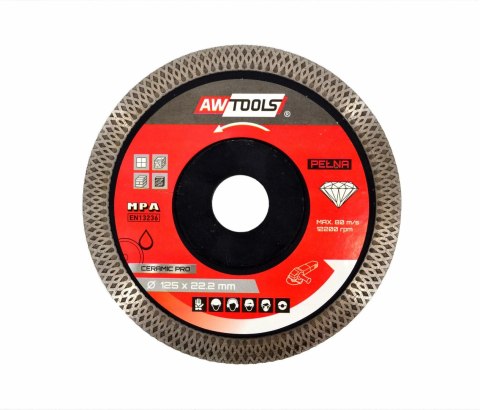 AWTOOLS TARCZA DIAMENTOWA PEŁNA DO GRESU 125x22,2 / CERAMIC PRO AWTOOLS TARCZA DIAMENTOWA PEŁNA DO GRESU 125x22,2 / CERAMIC PRO