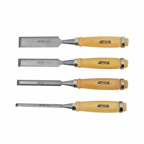 AWTOOLS ZESTAW DŁUT Z DREWNIANYMI UCHWYTAMI 4 SZTUKI 6/12/18/24 MM AWTOOLS ZESTAW DŁUT Z DREWNIANYMI UCHWYTAMI 4 SZTUKI 6/12/18/24 MM