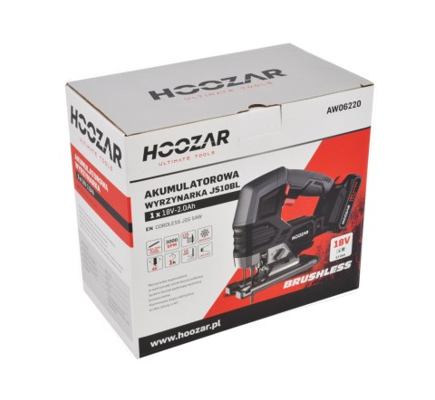 HOOZAR WYRZYNARKA BEZSZCZOTKOWA 18V 1x2.0Ah JS10BL HOOZAR WYRZYNARKA BEZSZCZOTKOWA 18V 1x2.0Ah JS10BL