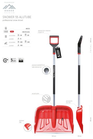 ŁOPATA DO ŚNIEGU SNOWER 55 ALUTUBE