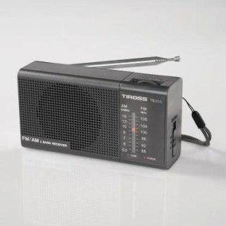 TIROSS RADIO MINI PRZENOŚNE NA BATERIE CZARNE