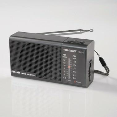 TIROSS RADIO MINI PRZENOŚNE NA BATERIE CZARNE