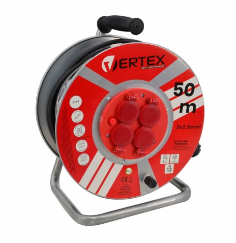 VERTEX.PRZEDŁUŻACZ BĘBEN 25m 3x2,5mm VERTEX.PRZEDŁUŻACZ BĘBEN 25m 3x2,5mm