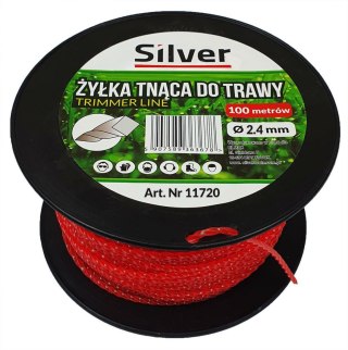 ŻYŁKA TNĄCA 2,4x100m SKRĘCONA/KARBOWANA DUO-LINE /SILVER