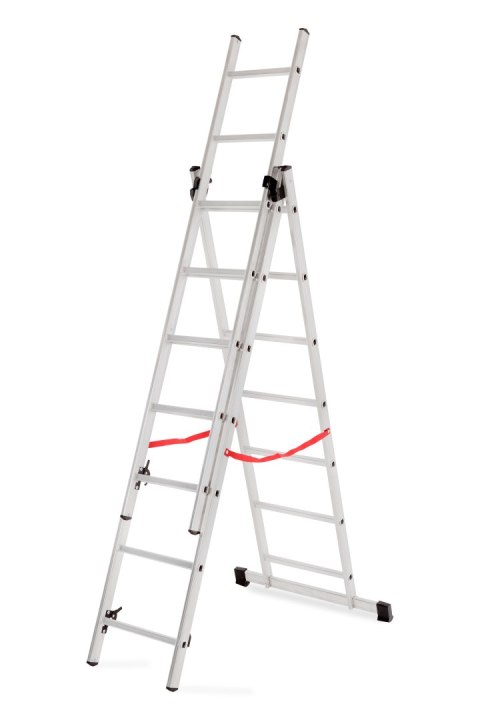 AWTOOLS DRABINA ALUMINIOWA BASIC 3x6 STOPNI 150KG AWTOOLS DRABINA ALUMINIOWA BASIC 3x6 STOPNI 150KG