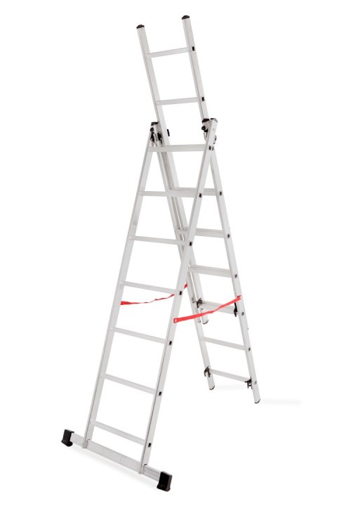 AWTOOLS DRABINA ALUMINIOWA BASIC 3x6 STOPNI 150KG AWTOOLS DRABINA ALUMINIOWA BASIC 3x6 STOPNI 150KG