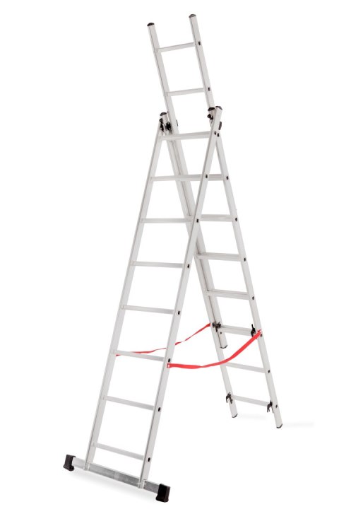 AWTOOLS DRABINA ALUMINIOWA BASIC 3x8 STOPNI 150KG AWTOOLS DRABINA ALUMINIOWA BASIC 3x8 STOPNI 150KG