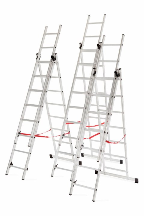 AWTOOLS DRABINA ALUMINIOWA BASIC 3x8 STOPNI 150KG AWTOOLS DRABINA ALUMINIOWA BASIC 3x8 STOPNI 150KG