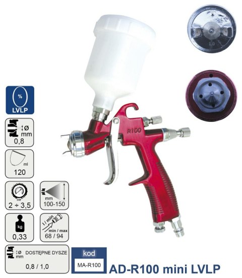 ADLER PISTOLET LAKIERNICZY LVLP 1.0mm ADLER PISTOLET LAKIERNICZY LVLP 1.0mm
