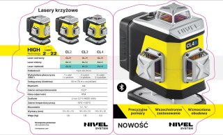 NIVEL SYSTEM LASER KRZYZOWY CL4R 4x360 wiązka czerwona