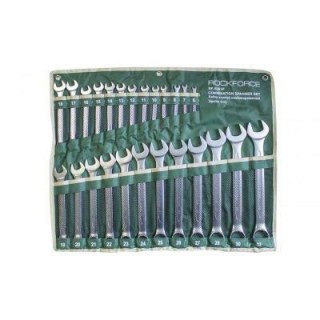 ROCKFORCE KLUCZ PŁASKO-OCZKOWY kpl.25el. (6-32mm)