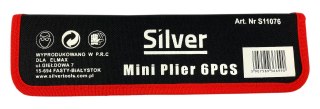 SILVER MINI SZCZYPCE 125mm 6szt ETUI