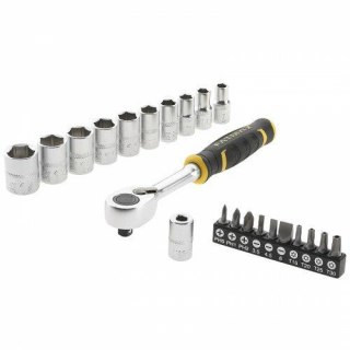 STANLEY ZESTAW KLUCZY 21el. 1/2" NASADKI + BITY
