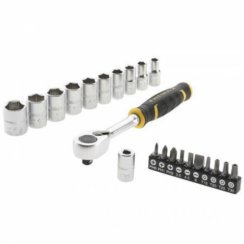 STANLEY ZESTAW KLUCZY 21el. 1/2" NASADKI + BITY STANLEY ZESTAW KLUCZY 21el. 1/2" NASADKI + BITY