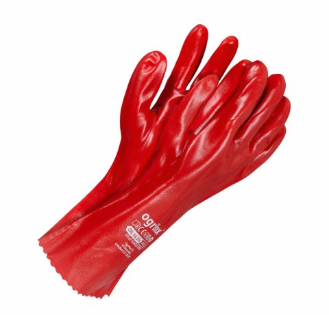 RĘKAWICE PCV CZERWONE DŁUGIE 35cm ROZ 10 RĘKAWICE PCV CZERWONE DŁUGIE 35cm ROZ 10