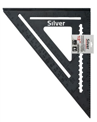 SILVER KĄTOWNIK STOLARSKI ALUMINIOWY PRZYMIAR 12"