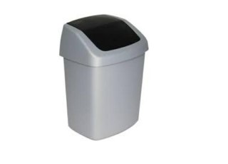 CURVER KOSZ NA ŚMIECI 25L /CIEMNOSZARY/ SREBRNY