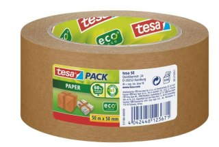 TESA TAŚMA PAKOWA PAPIEROWA 50mx50mm BRĄZOWA