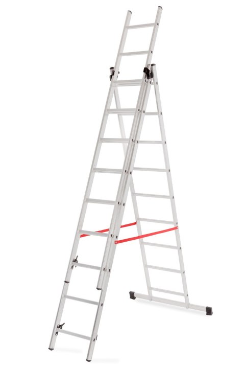 AWTOOLS DRABINA ALUMINIOWA BASIC 3x11 STOPNI 150KG AWTOOLS DRABINA ALUMINIOWA BASIC 3x11 STOPNI 150KG
