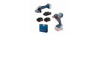 BOSCH ZESTAW COMBO 18V (GDX 180-LI + GWS 180) 2x4,0Ah